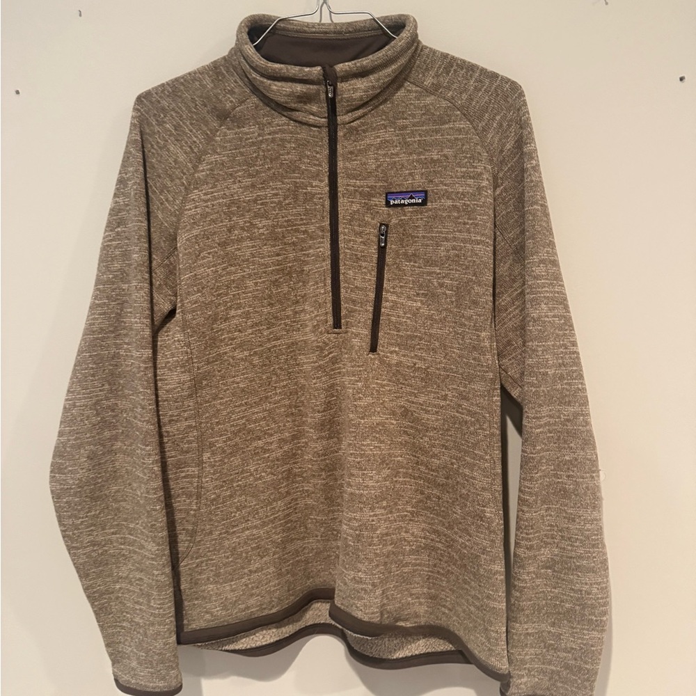 Patagonia Men's Better Sweater 1/4 zip in brown size L